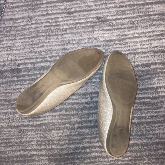 American Eagle Gold Sparkle Ballet Flats Size 7 - Picture 3 of 6